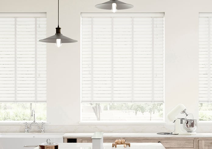 Ecowood Deluxe, Soft White Satin - Motorised Venetian Blind - Image 3